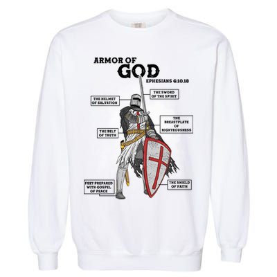 Armor Of God Ephesian 6:10-18 Garment-Dyed Sweatshirt