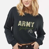 Army Girlfriend Cropped Pullover Crew