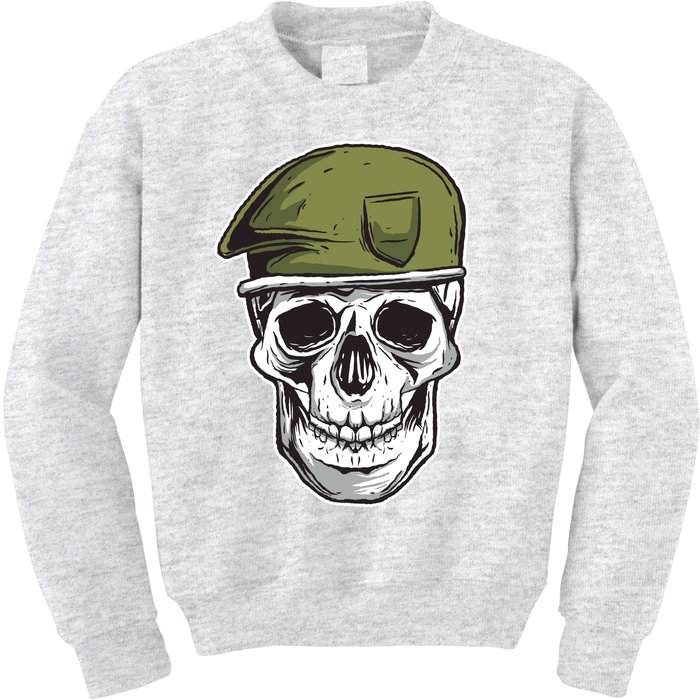 Army Military Skull Kids Sweatshirt