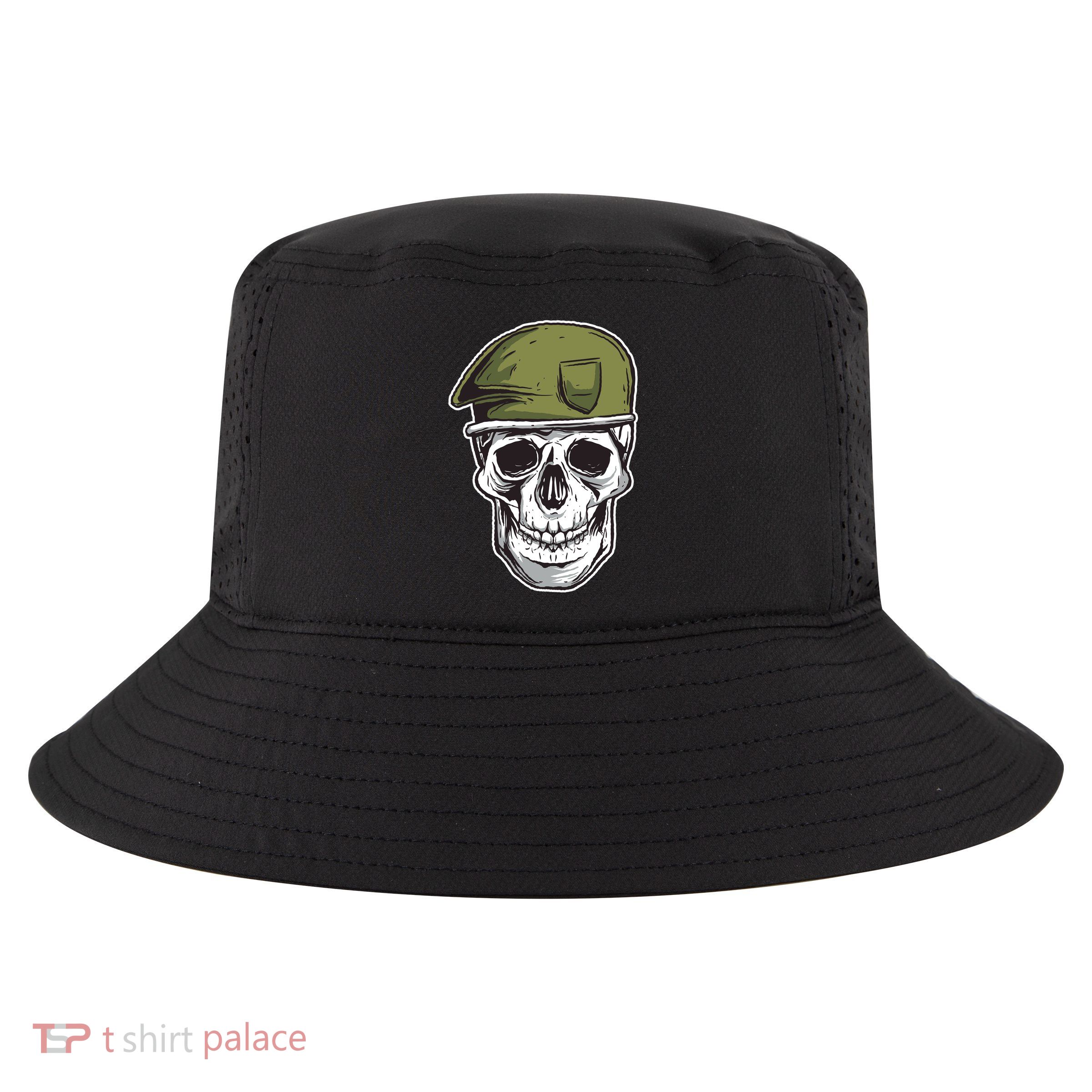 Army Military Skull Cool Comfort Performance Bucket Hat