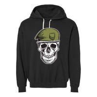 Army Military Skull Garment-Dyed Fleece Hoodie