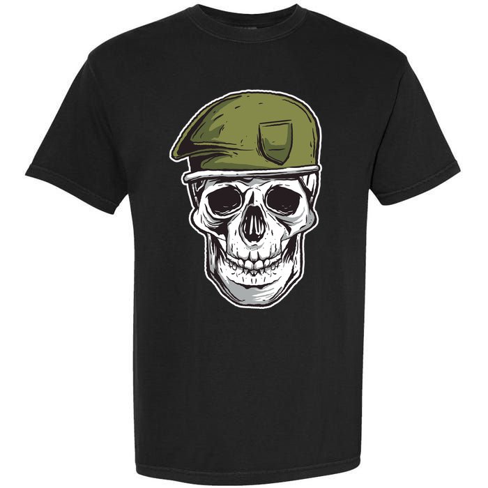 Army Military Skull Garment-Dyed Heavyweight T-Shirt