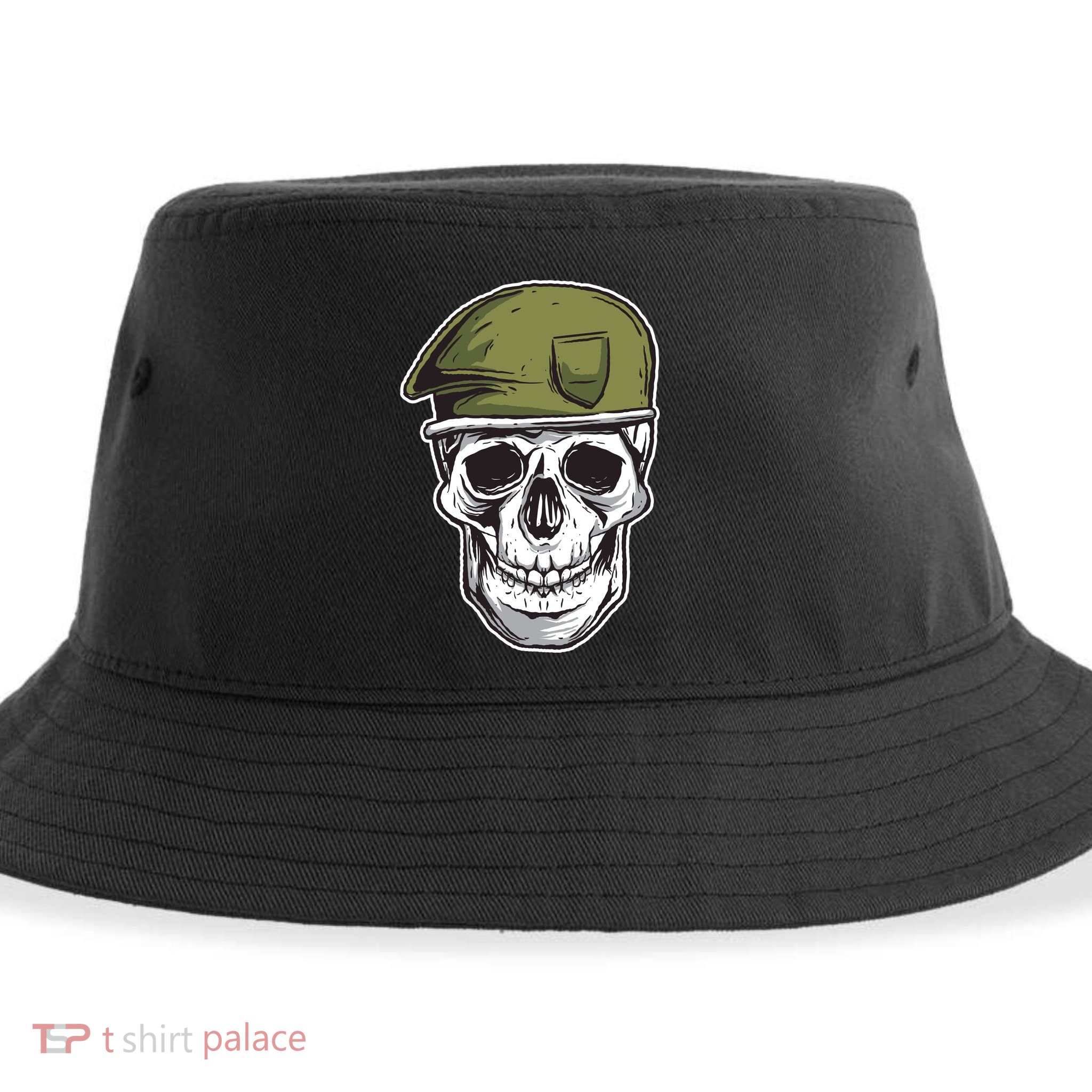 Army Military Skull Sustainable Bucket Hat