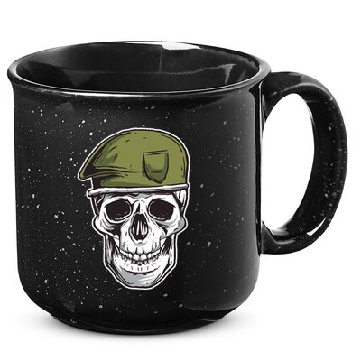 Army Military Skull 15oz Campfire Ceramic Mug