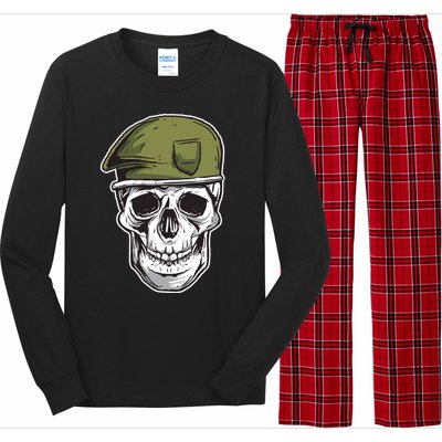 Army Military Skull Long Sleeve Pajama Set