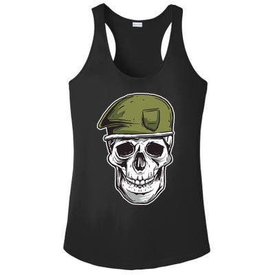 Army Military Skull Ladies PosiCharge Competitor Racerback Tank