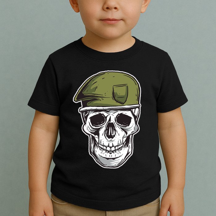 Army Military Skull Toddler T-Shirt