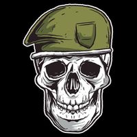 Army Military Skull Toddler T-Shirt