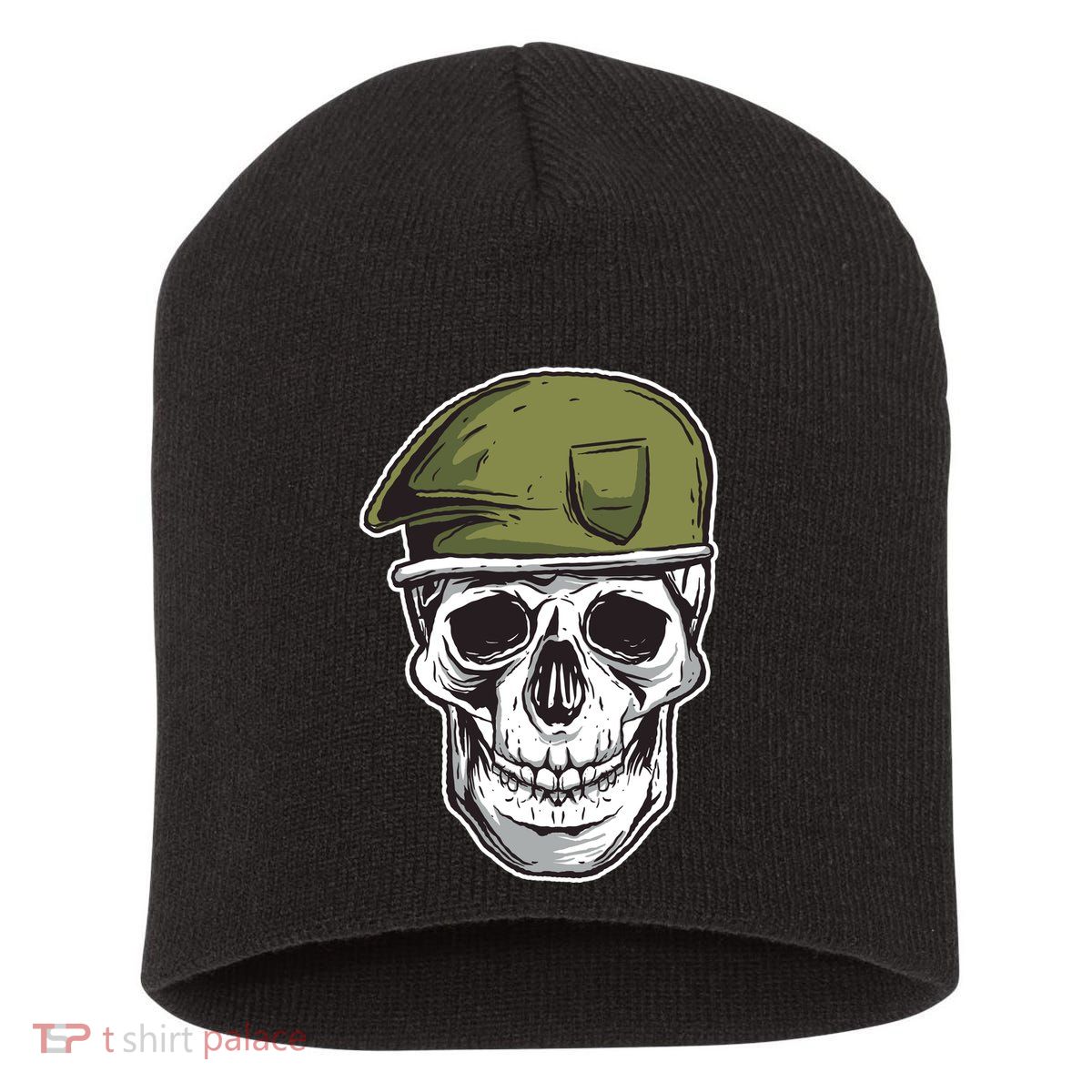 Army Military Skull Short Acrylic Beanie