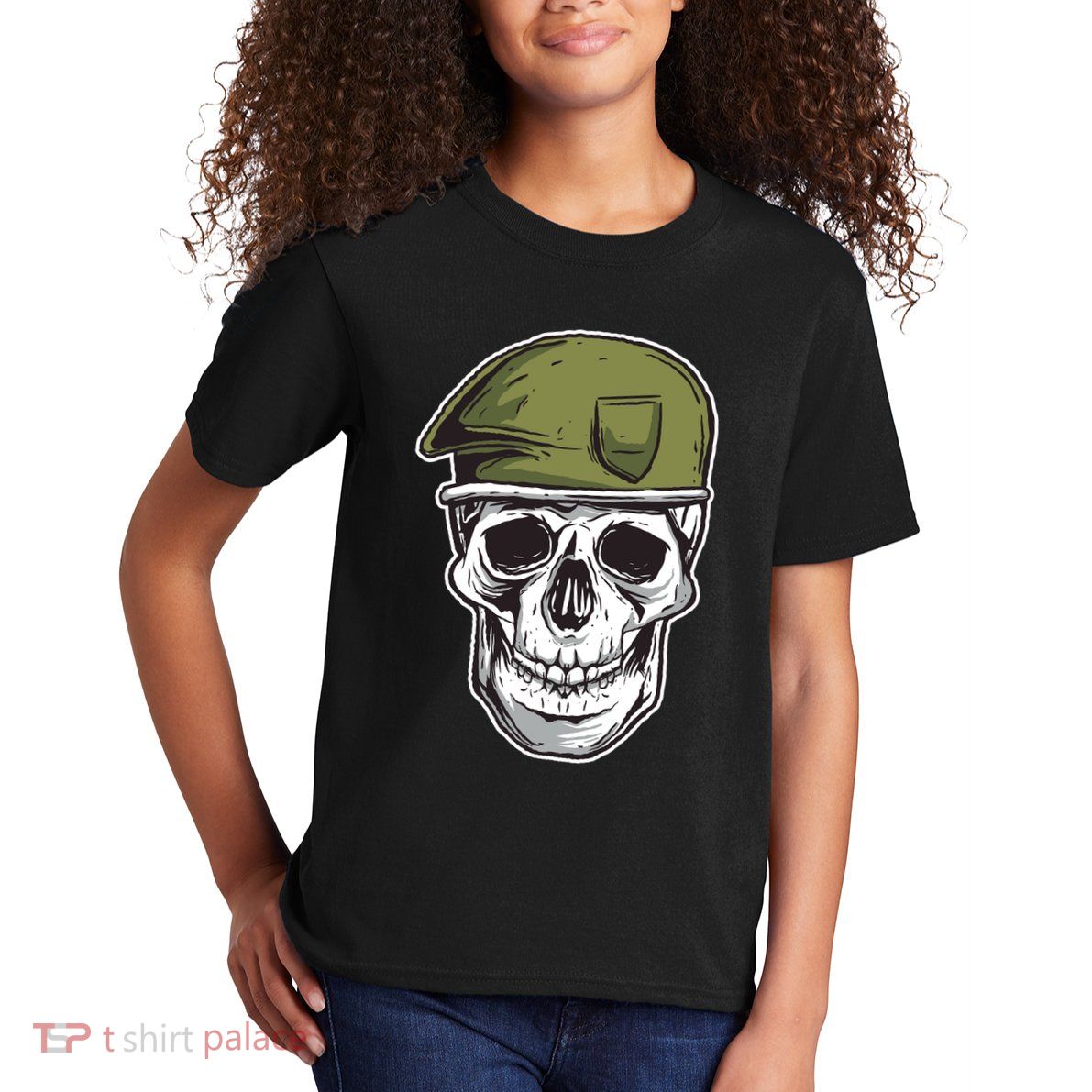 Army Military Skull Kids T-Shirt