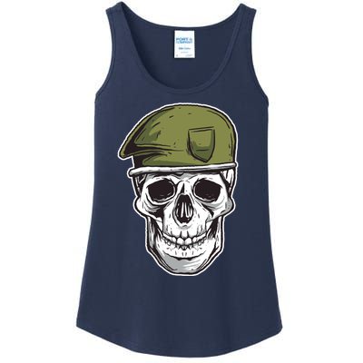 Army Military Skull Ladies Essential Tank