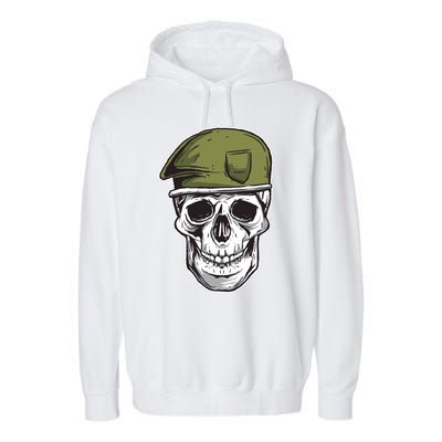 Army Military Skull Garment-Dyed Fleece Hoodie