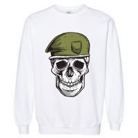 Army Military Skull Garment-Dyed Sweatshirt
