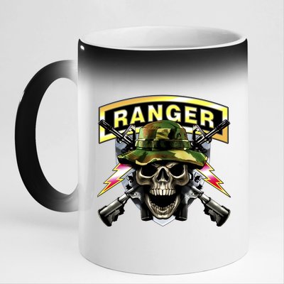 Army Ranger Skull 11oz Black Color Changing Mug