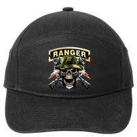 Army Ranger Skull 7-Panel Snapback Hat