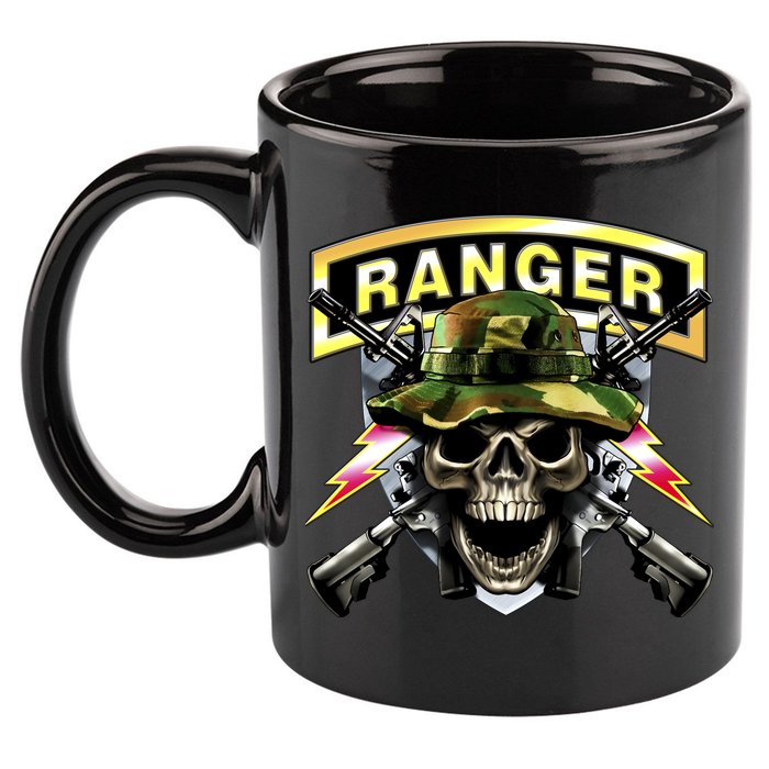 Army Ranger Skull 11oz C Handle Ceramic Mug