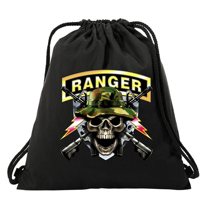 Army Ranger Skull Drawstring Bag