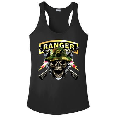 Army Ranger Skull Ladies PosiCharge Competitor Racerback Tank