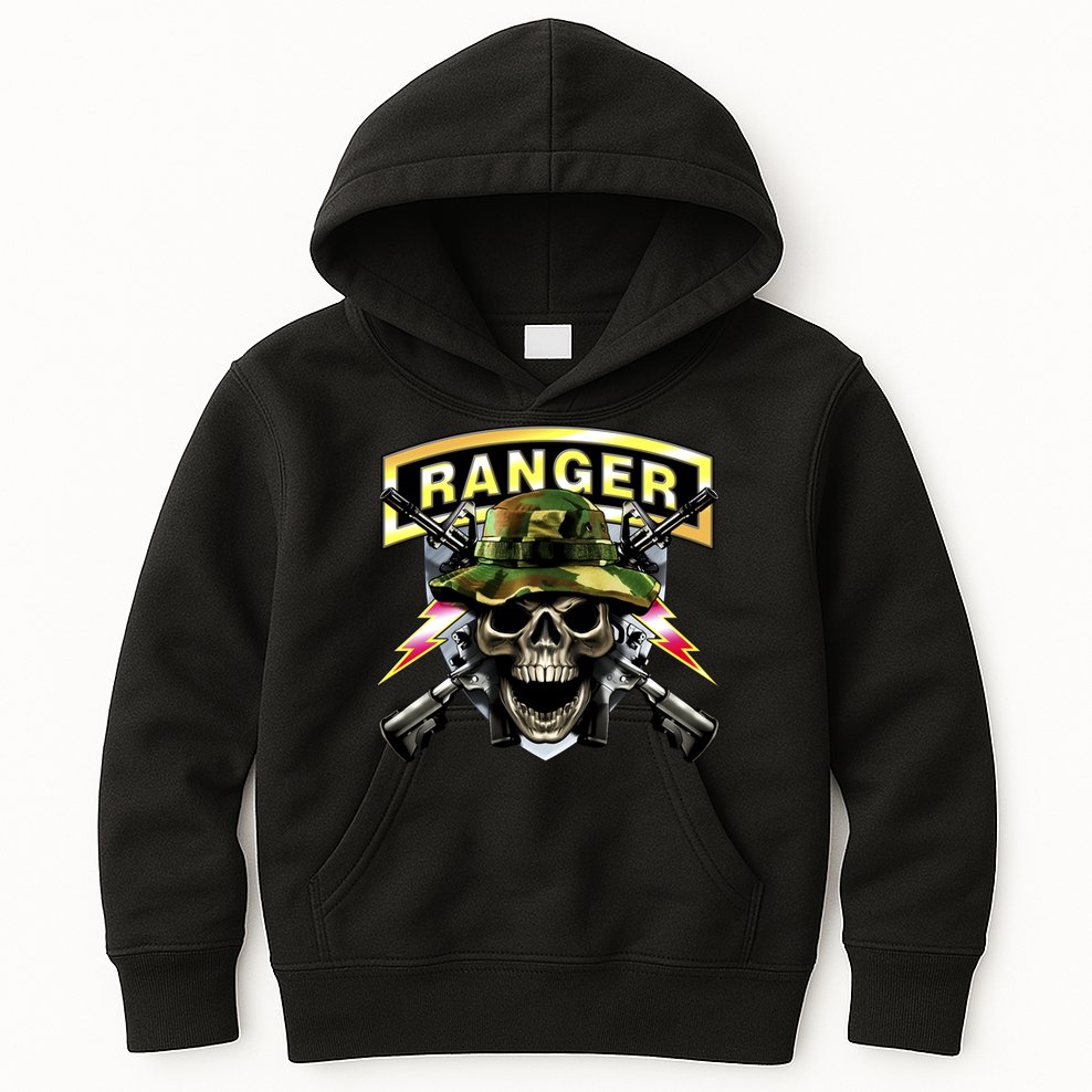 Army Ranger Skull Kids Hoodie
