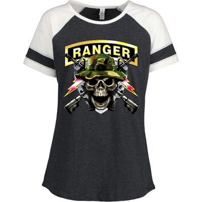 Army Ranger Skull Enza Ladies Jersey Colorblock Tee