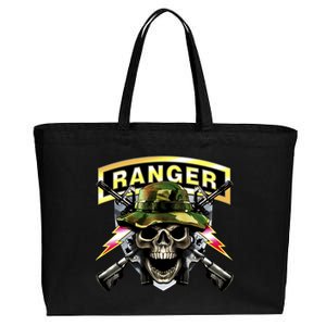 Army Ranger Skull Cotton Canvas Jumbo Tote