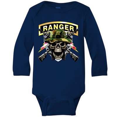 Army Ranger Skull Baby Long Sleeve Bodysuit