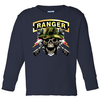 Army Ranger Skull Toddler Long Sleeve Shirt