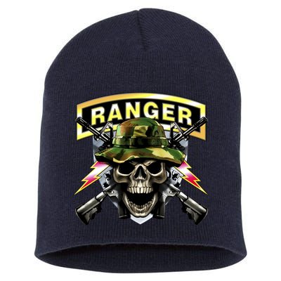 Army Ranger Skull Short Acrylic Beanie