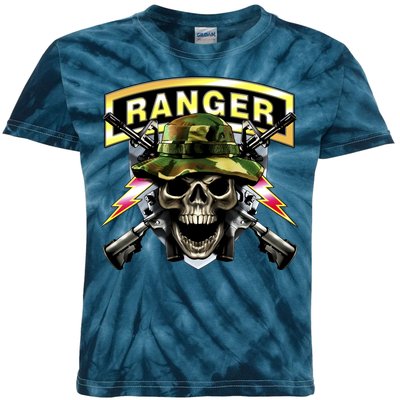 Army Ranger Skull Kids Tie-Dye T-Shirt