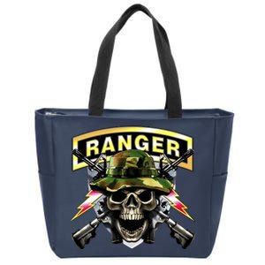 Army Ranger Skull Zip Tote Bag