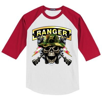 Army Ranger Skull Kids Colorblock Raglan Jersey