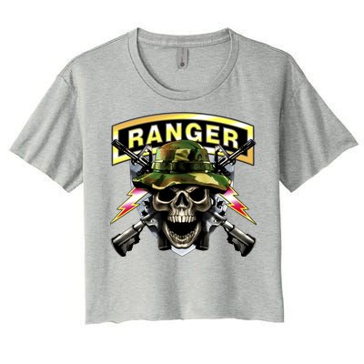 Army Ranger Skull Women's Crop Top Tee