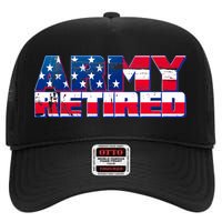 Army Retired High Crown Mesh Back Trucker Hat