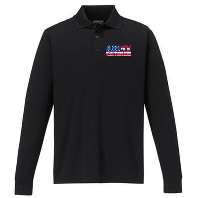 Army Retired Performance Long Sleeve Polo