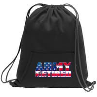 Army Retired Sweatshirt Cinch Pack Bag