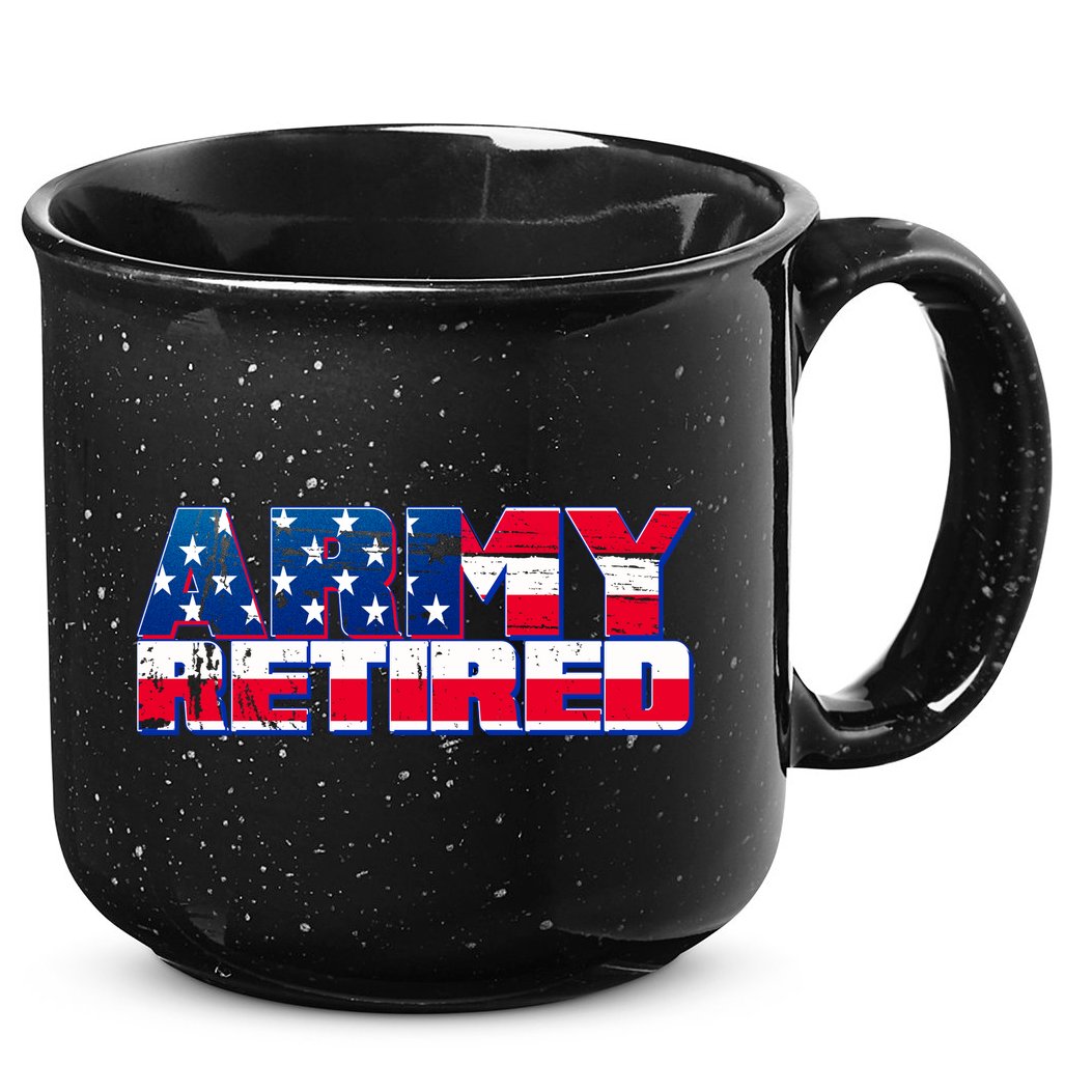 Army Retired 15oz Campfire Ceramic Mug