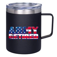 Army Retired 12oz Stainless Steel Coffee Mug
