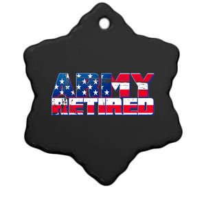 Army Retired Ceramic Star Ornament