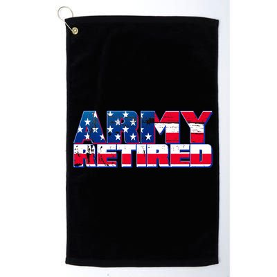 Army Retired Platinum Collection Golf Towel