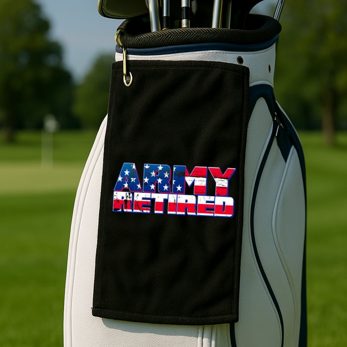 Army Retired Golf Towel