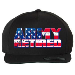 Army Retired Wool Snapback Cap