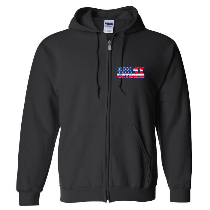 Army Retired Full Zip Hoodie