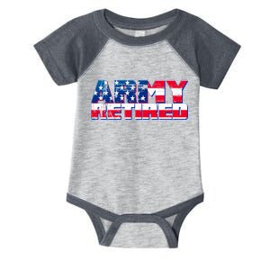 Army Retired Infant Baby Jersey Bodysuit