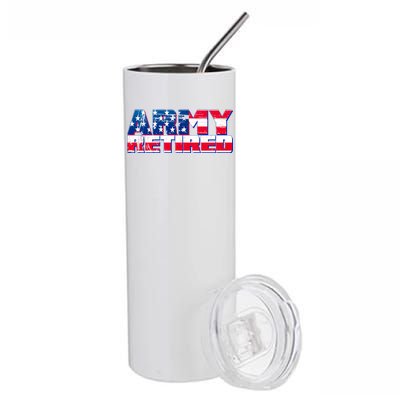 Army Retired Stainless Steel Tumbler