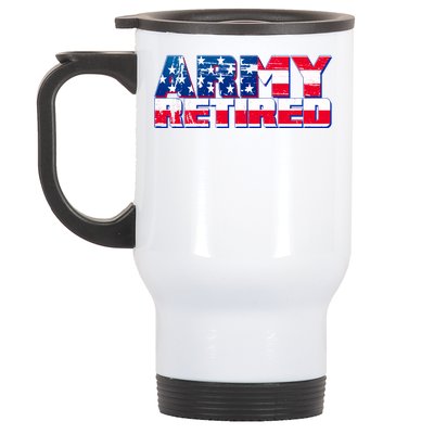 Army Retired Stainless Steel Travel Mug