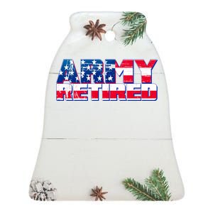 Army Retired Ceramic Bell Ornament