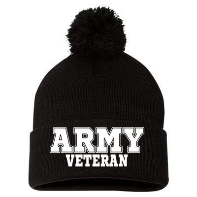 Army Veteran Pom Pom 12in Knit Beanie