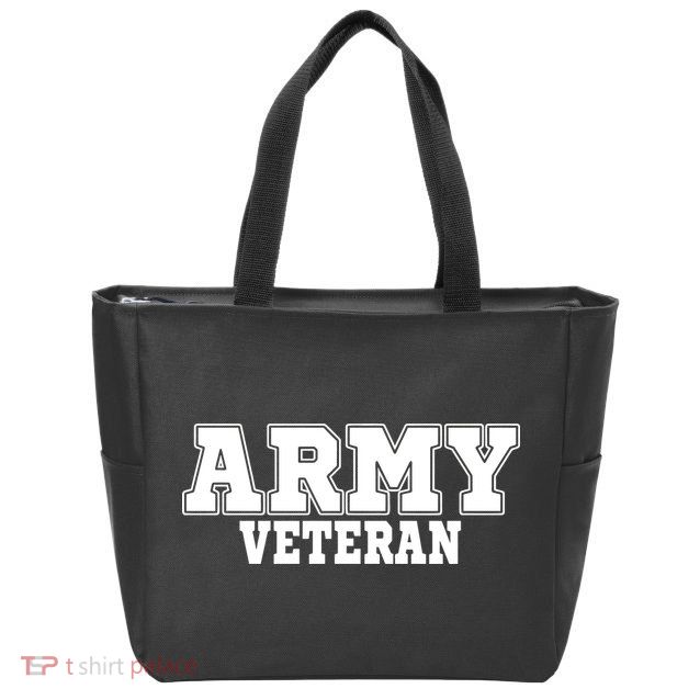 Army Veteran Zip Tote Bag