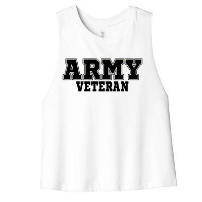 Army Veteran Women's Racerback Cropped Tank