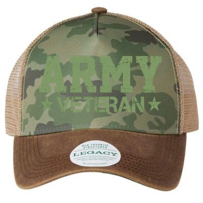 Army Veteran Distress Logo Legacy Tie Dye Trucker Hat